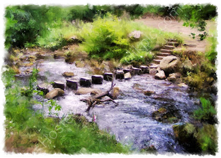 Stepping stones at Hardcastle Crags